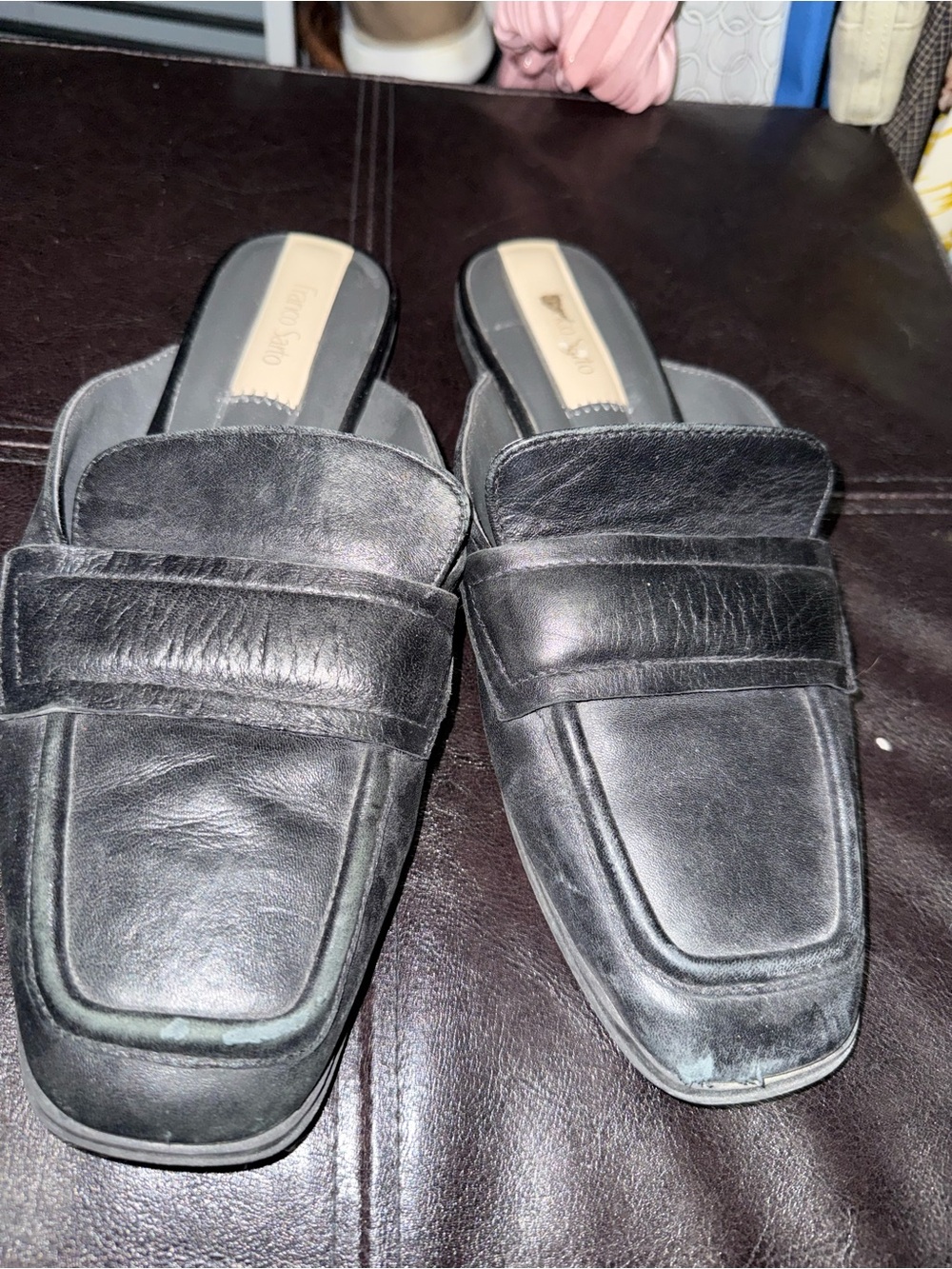 Men's Black Leather Slip-On Loafers